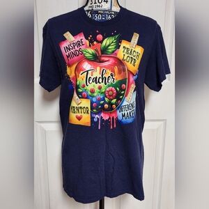 Teacher Appreciation T-Shirt, Gift for Teachers, Back to School Medium Navy Blue